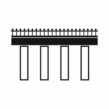 Bridge icon in simple style isolated on white backgroundのイラスト素材