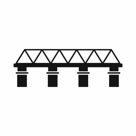 Bridge icon in simple style isolated on white backgroundのイラスト素材