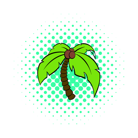 Palm tree icon in pop-art style for any designのイラスト素材