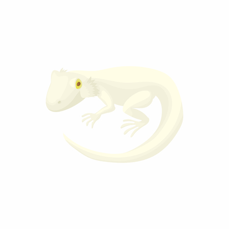 Lizard icon in cartoon style isolated on white backgroundのイラスト素材