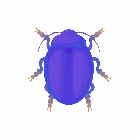 Bug icon in cartoon style isolated on white backgroundのイラスト素材