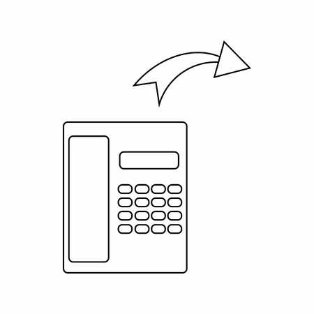 Outgoing call icon in thin line style isolated on white backgroundのイラスト素材