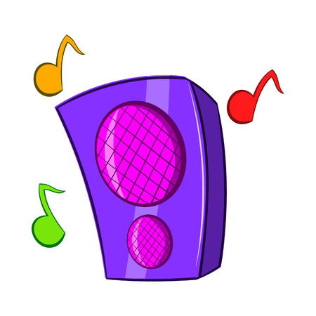 Music column icon in cartoon style isolated on white background. Device symbolのイラスト素材