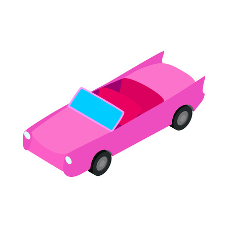 Car convertible icon in isometric 3d style isolated on white background. Transport symbolのイラスト素材