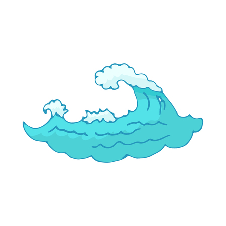 Water wave icon isolated on white backgroundのイラスト素材