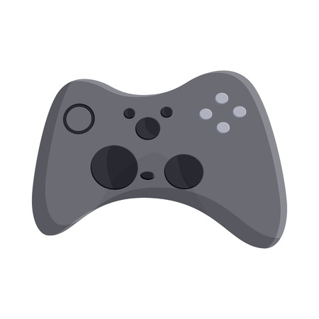 Video game controller icon in cartoon style on a white backgroundのイラスト素材
