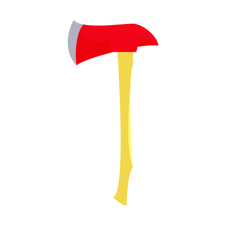 Red axe icon in cartoon style on a white backgroundのイラスト素材