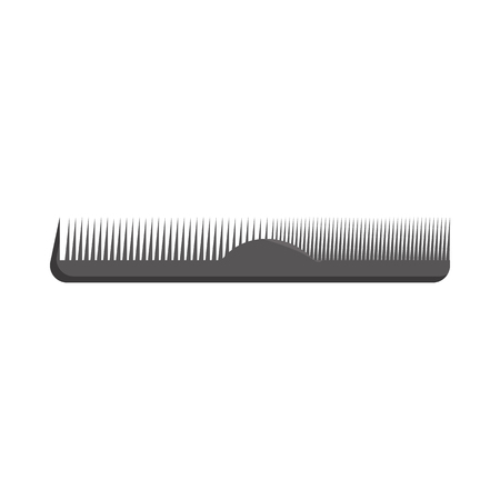 Black plastic comb icon in cartoon style on a white backgroundのイラスト素材