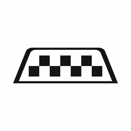 Checker taxi icon in simple style isolated on white backgroundのイラスト素材