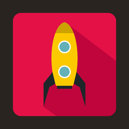 Rocket icon in flat style for any designのイラスト素材