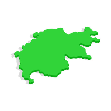 Map icon in isometric 3d style on a white backgroundのイラスト素材
