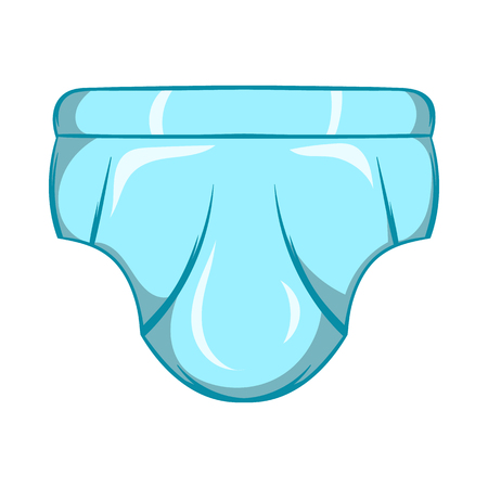 Baby diaper icon in cartoon style on a white backgroundのイラスト素材