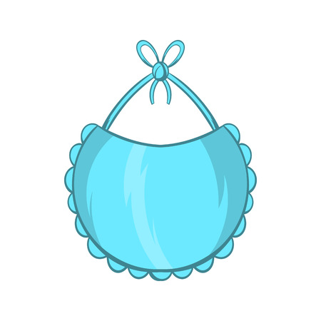 Baby bib icon in cartoon style on a white backgroundのイラスト素材