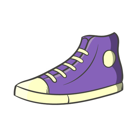 Pair of sneakers icon in cartoon style on a white backgroundのイラスト素材