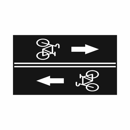 Road for cyclists icon in simple style isolated on white backgroundのイラスト素材