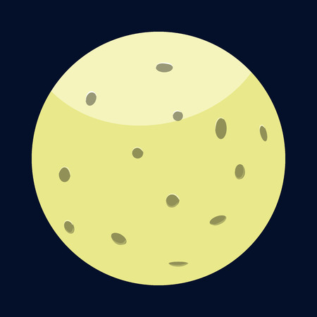 Pluto planet icon in cartoon style isolated on dark backgroundのイラスト素材