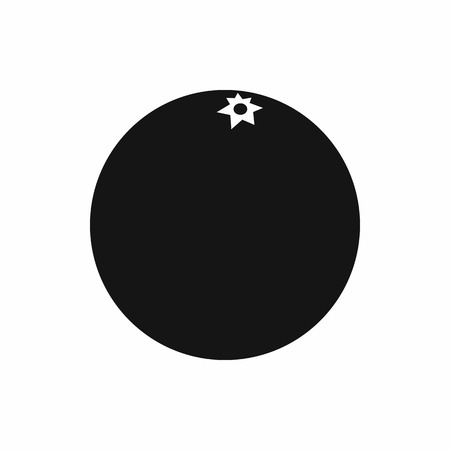 Mandarin icon in simple style isolated on white backgroundのイラスト素材