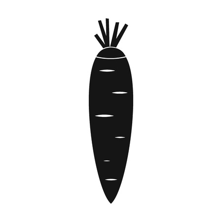 Carrot icon in simple style isolated on white backgroundのイラスト素材