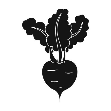 Fresh beetroot icon in simple style isolated on white backgroundのイラスト素材