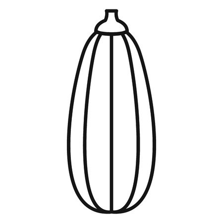 Zucchini vegetable icon in outline style isolated on white backgroundのイラスト素材