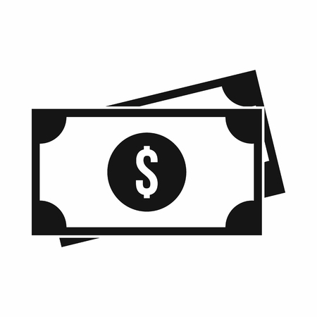 American dollars icon in simple style isolated on white backgroundのイラスト素材