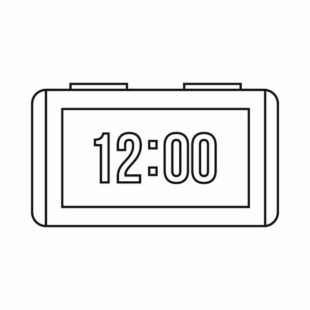 Watch icon in outline style isolated on white backgroundのイラスト素材