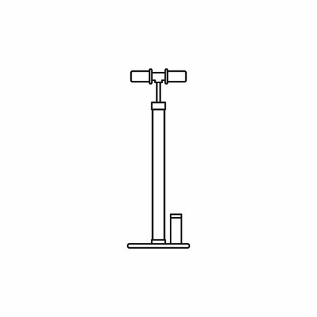 Bicycle pump icon in outline style isolated on white backgroundのイラスト素材