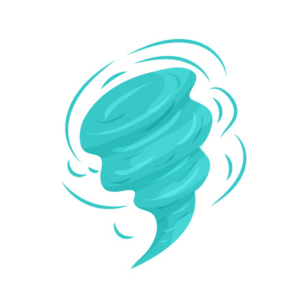 Tornado icon in cartoon style on a white backgroundのイラスト素材