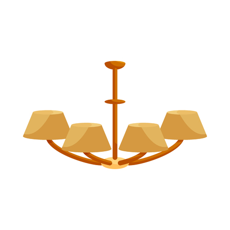 Chandelier icon in cartoon style on a white backgroundのイラスト素材