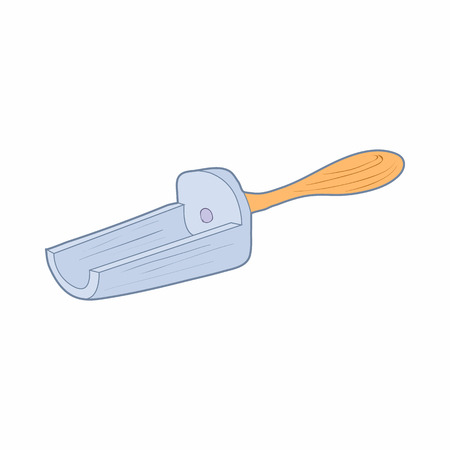 Metal scoop icon in cartoon style on a white backgroundのイラスト素材