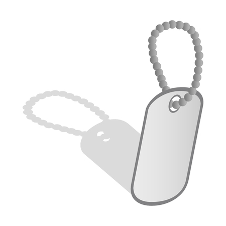 Identification army badge icon in isometric 3d style on a white backgroundのイラスト素材