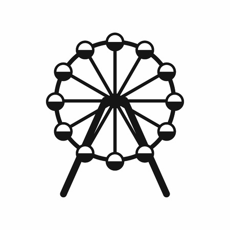Flyer, tallest wheel in the world icon in simple style isolated on white backgroundのイラスト素材