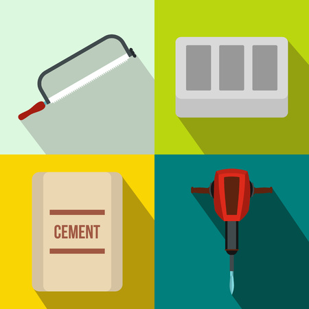 Construction banners set in flat style for any designのイラスト素材