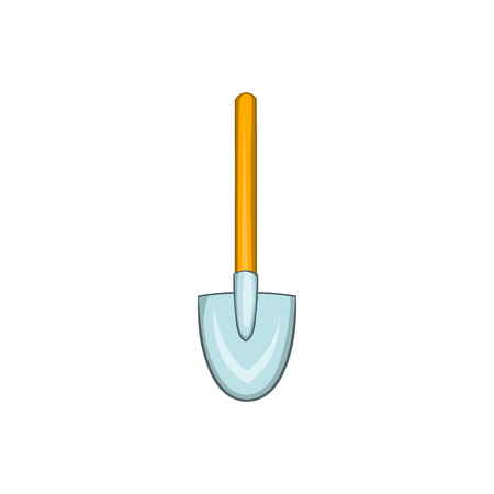 Shovel icon in cartoon style isolated on white background. Equipment symbolのイラスト素材