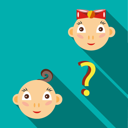 Who will be born, boy or girl who will be born, boy or girlのイラスト素材