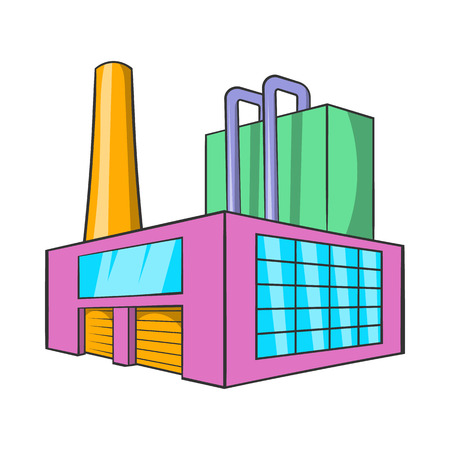 Large brewery icon in cartoon style isolated on white background. Production of beer symbolのイラスト素材