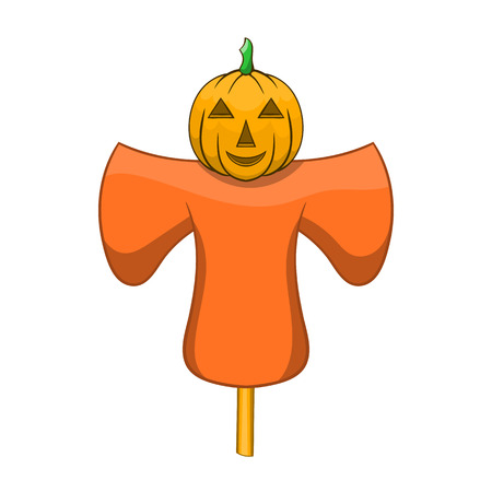 Scarecrow icon in cartoon style isolated on white background. Tools symbolのイラスト素材