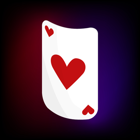Ace of hearts card icon in cartoon style for any designのイラスト素材