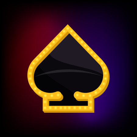 Spade suit icon in cartoon style for any designのイラスト素材