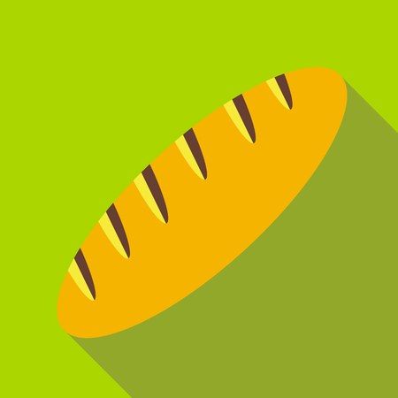Baton icon in flat style with long shadow. Food symbolのイラスト素材