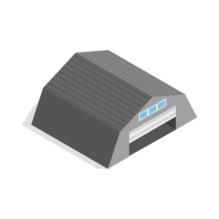 Hangar icon in isometric 3d style isolated vector illustrationのイラスト素材