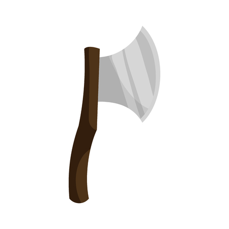 Axe icon in flat style with long shadow. Tool for cutting symbolのイラスト素材