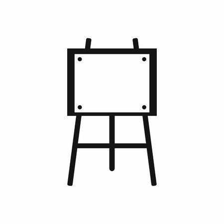 Wooden easel icon in simple style isolated vector illustrationのイラスト素材