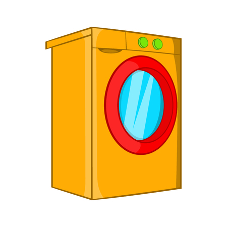 Washer icon in cartoon style isolated on white background. Appliances symbolのイラスト素材