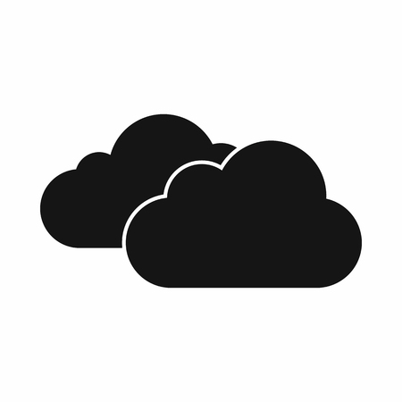 Clouds icon in simple style isolated vector illustrationのイラスト素材