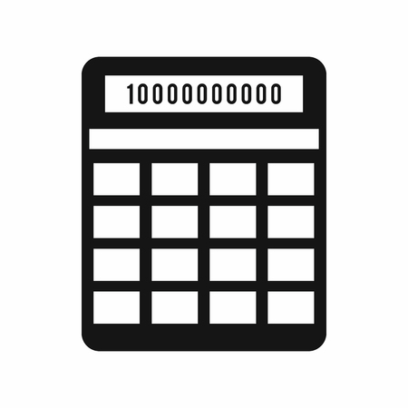Calculator icon in simple style isolated vector illustrationのイラスト素材