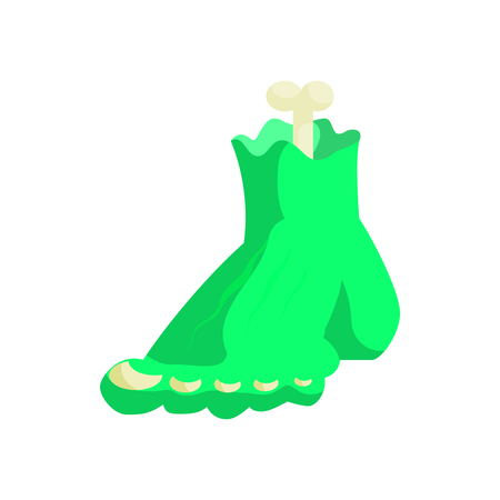 Zombie green monster foot icon in cartoon style on a white backgroundのイラスト素材