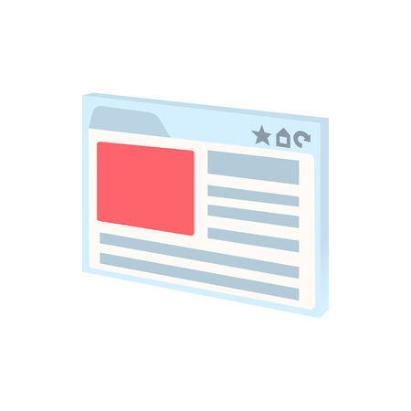 Web advertise icon in cartoon style on a white backgroundのイラスト素材