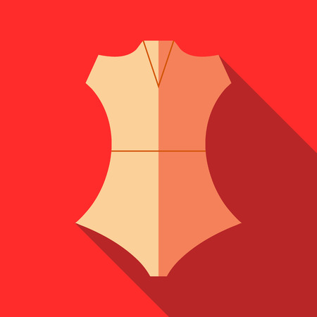 Seamless texture pattern clothing icon in flat style on a red backgroundのイラスト素材
