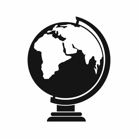 Globe icon in simple style isolated vector illustrationの写真素材